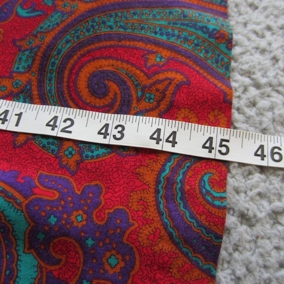 Vintage‎ B.G.B  LTD Madi Dress Women's 16 Red/Blue Paisley Zip Back Boho  USA - Picture 9 of 14